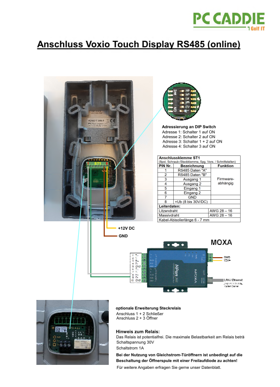 Connection diagram online Voxio Touch Display